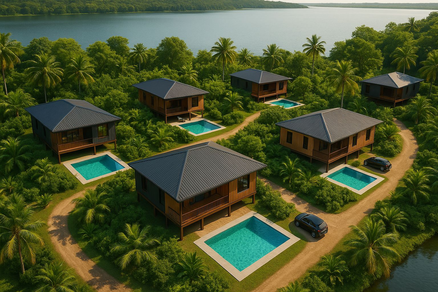 Maison en environnement tropical